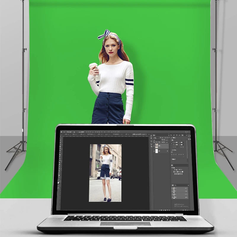 Green Photography Background Cloth, Size Options
