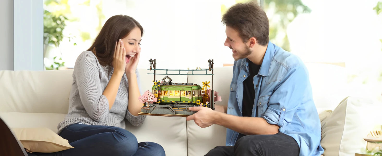 Μοντέλο Τραμ Παζλ 3D Sakura Journey με Φωτισμό LED