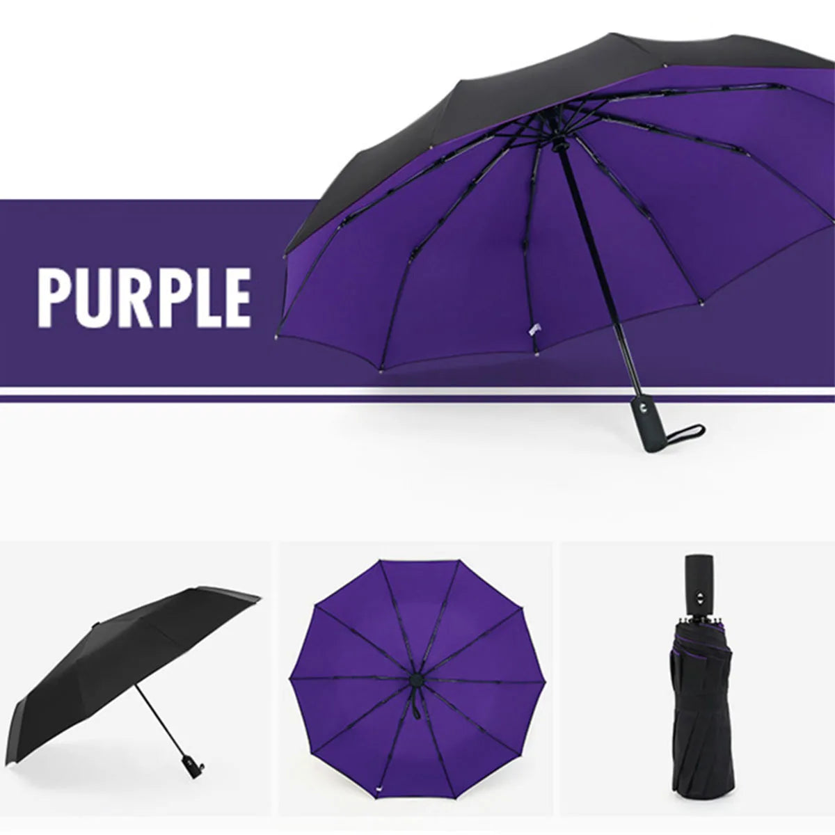 Windproof Double Layer Fully Automatic Resistant Umbrella 