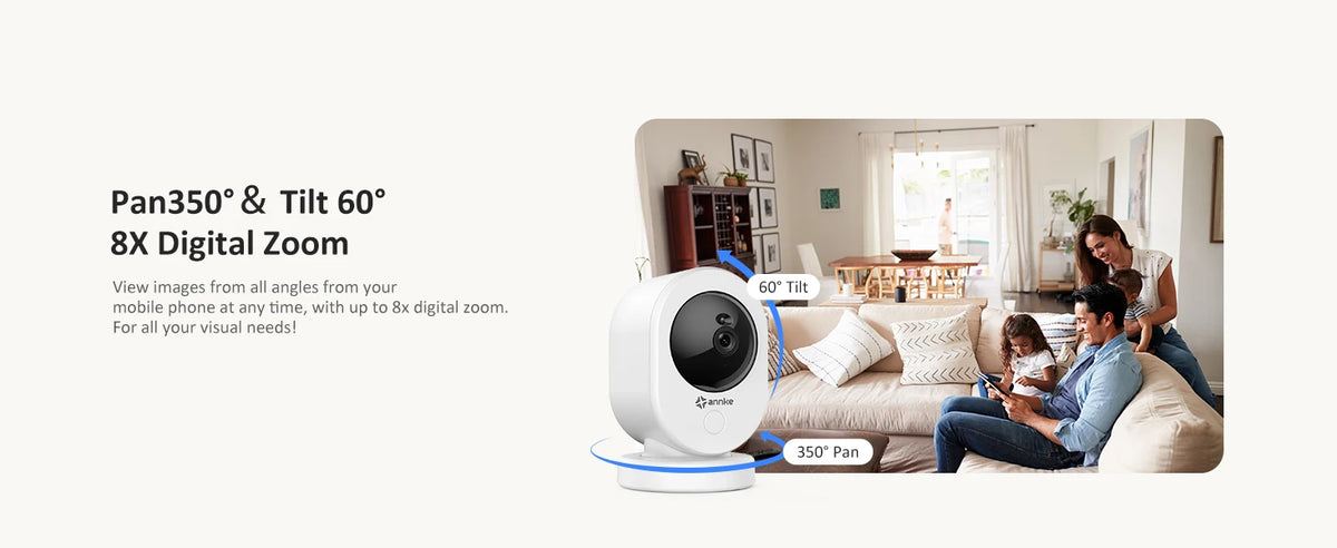 6MP Dual-Band WiFi PTZ Security Camera with Human Detection