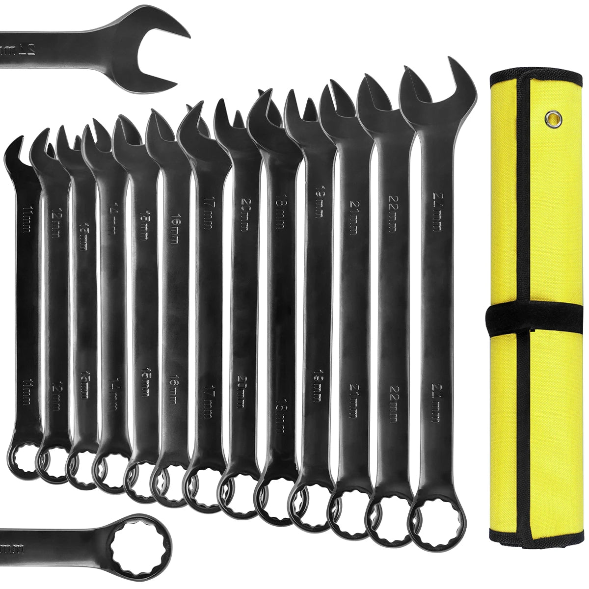 Metric Combination Wrench Set with Bag