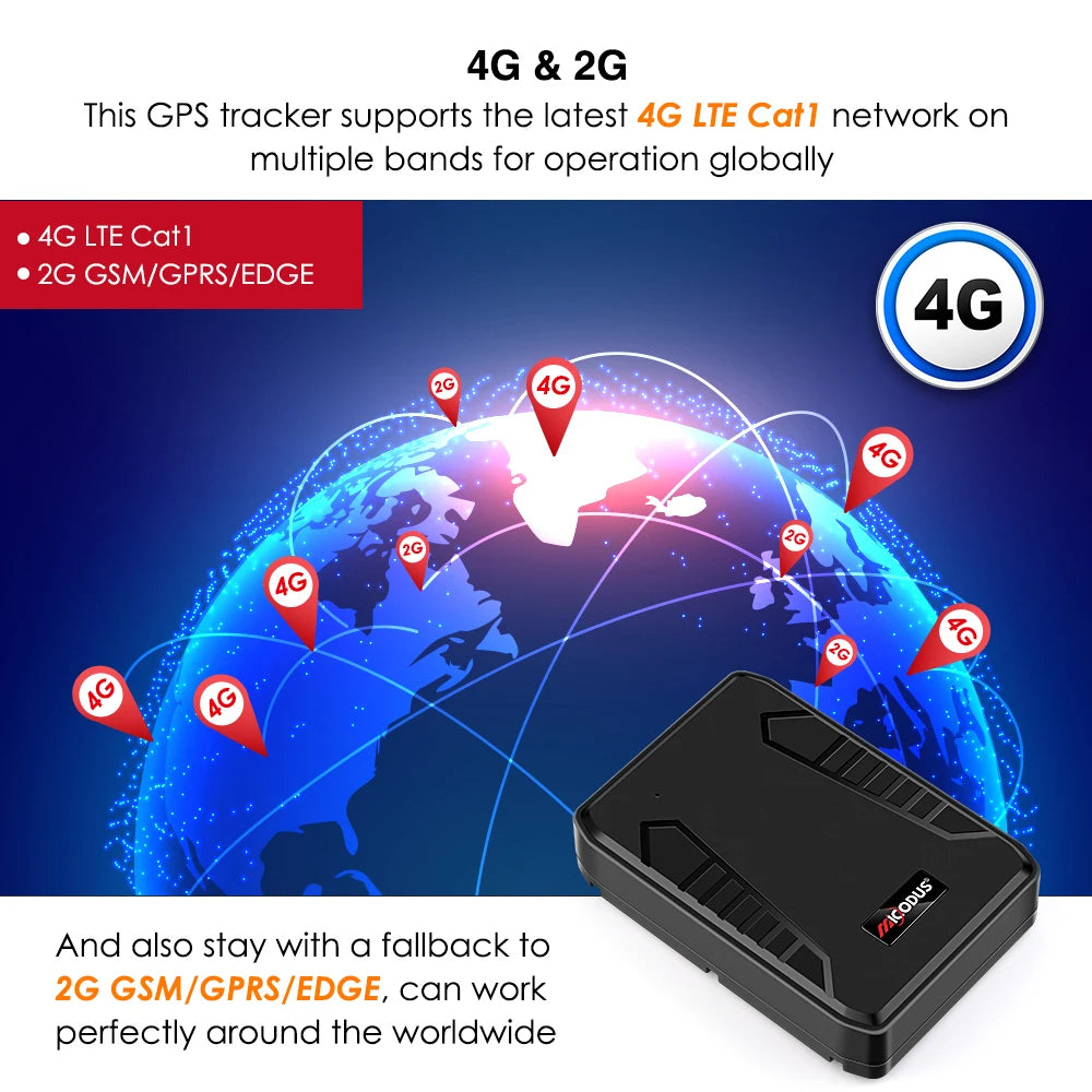 4G MiCODUS GNSS Locator ML808G 10000Mah Magnet Asset GPS Tracker Vehicle Waterproof Geo-fence Lifetime Free APP