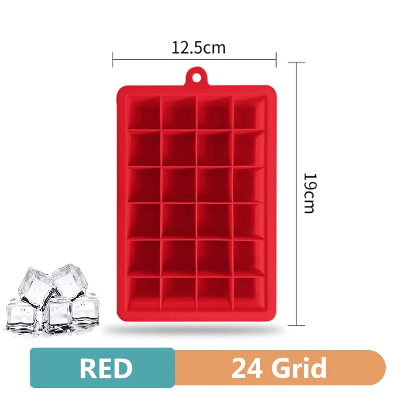 4/6/8/15 Grid Big Ice Tray Mold Giant Jumbo Large Food Grade Silicone Ice Cube Square Tray Mold DIY Ice Maker Ice Cube Tray 