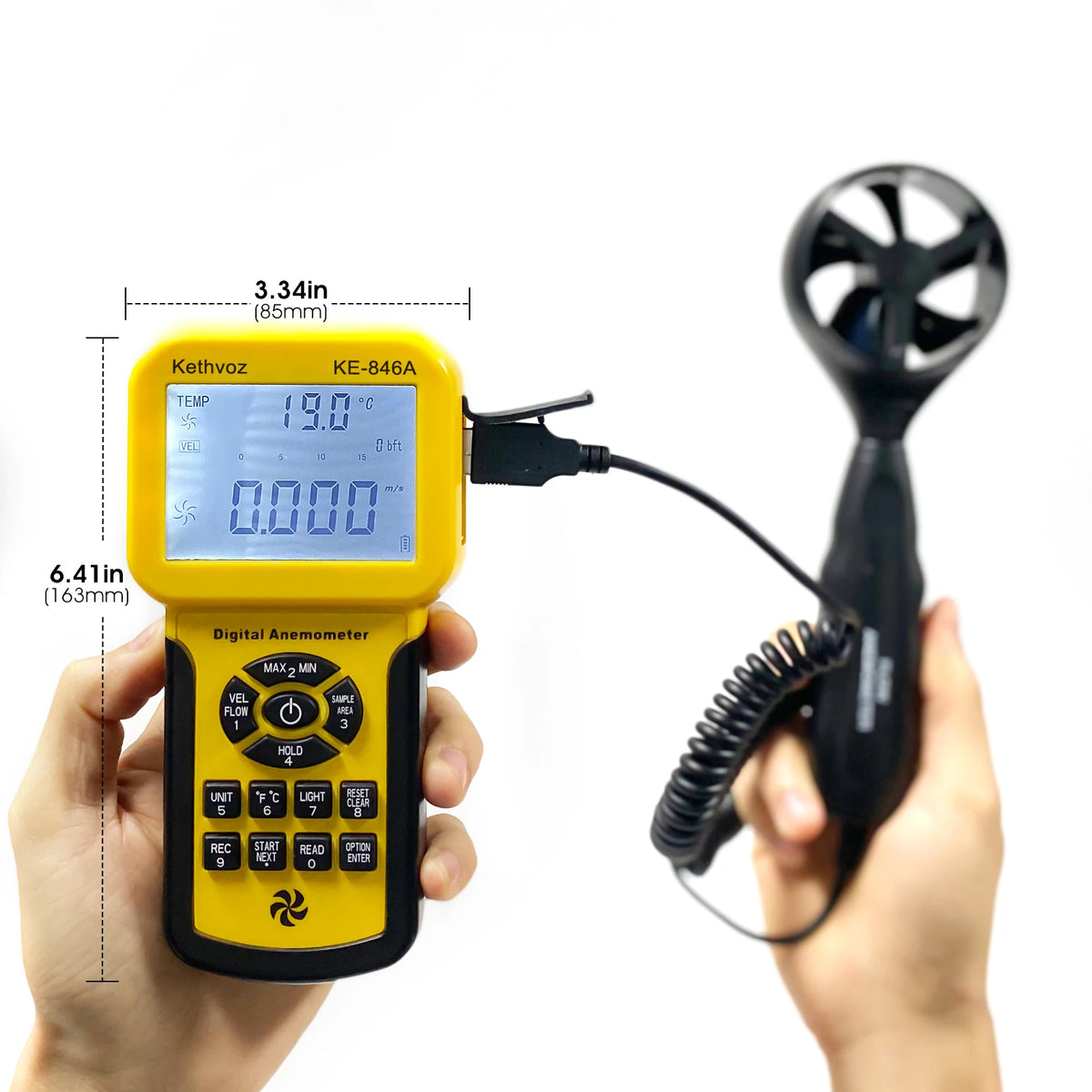 Digital Air Velocity and Airflow Meter - Model Options
