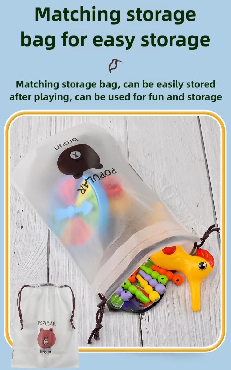 Woodpecker Toys Fishing Catching Insects Small Game Bird Catching Insects Magnetic Puzzle Early Education Training Exercise Toys 