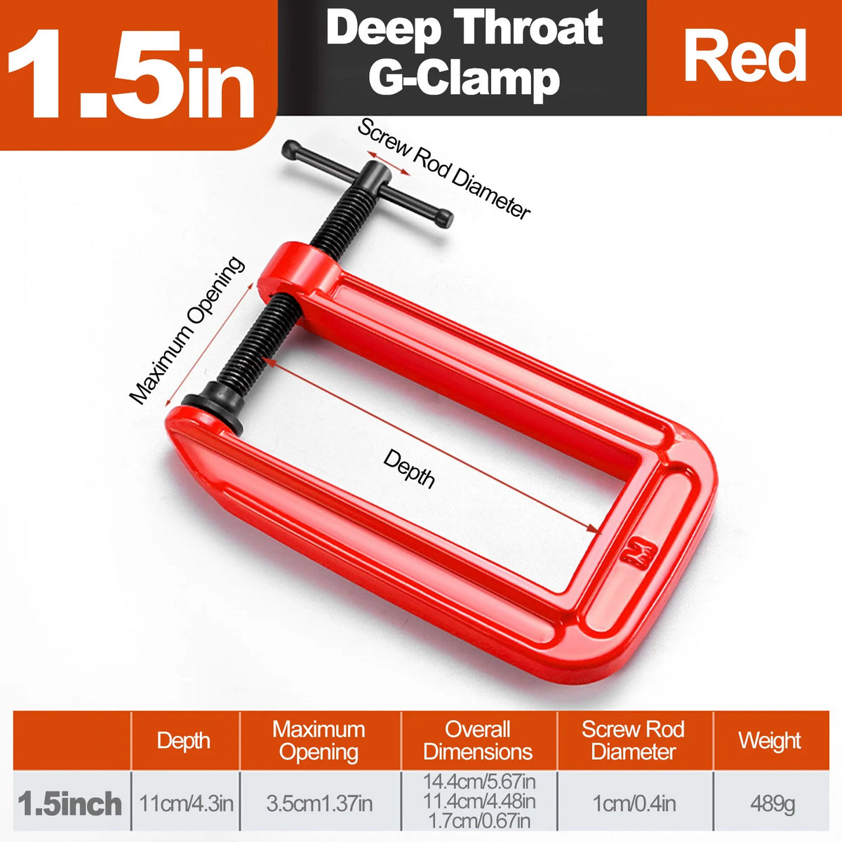 Deep-Reach C-Clamp - Size Options