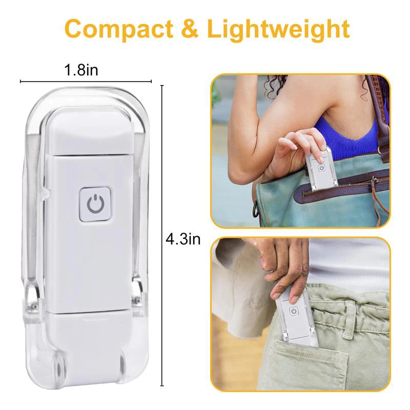 Clip-On Reading Light, Rechargeable LED, 3 Dimming Modes