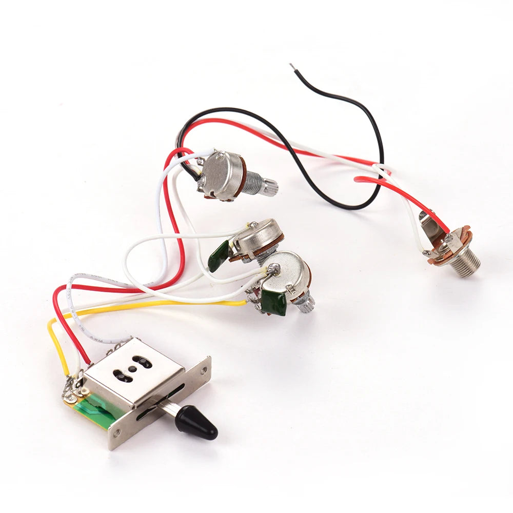 Prewired Guitar Harness with 500K Pots and Five-Way Switch