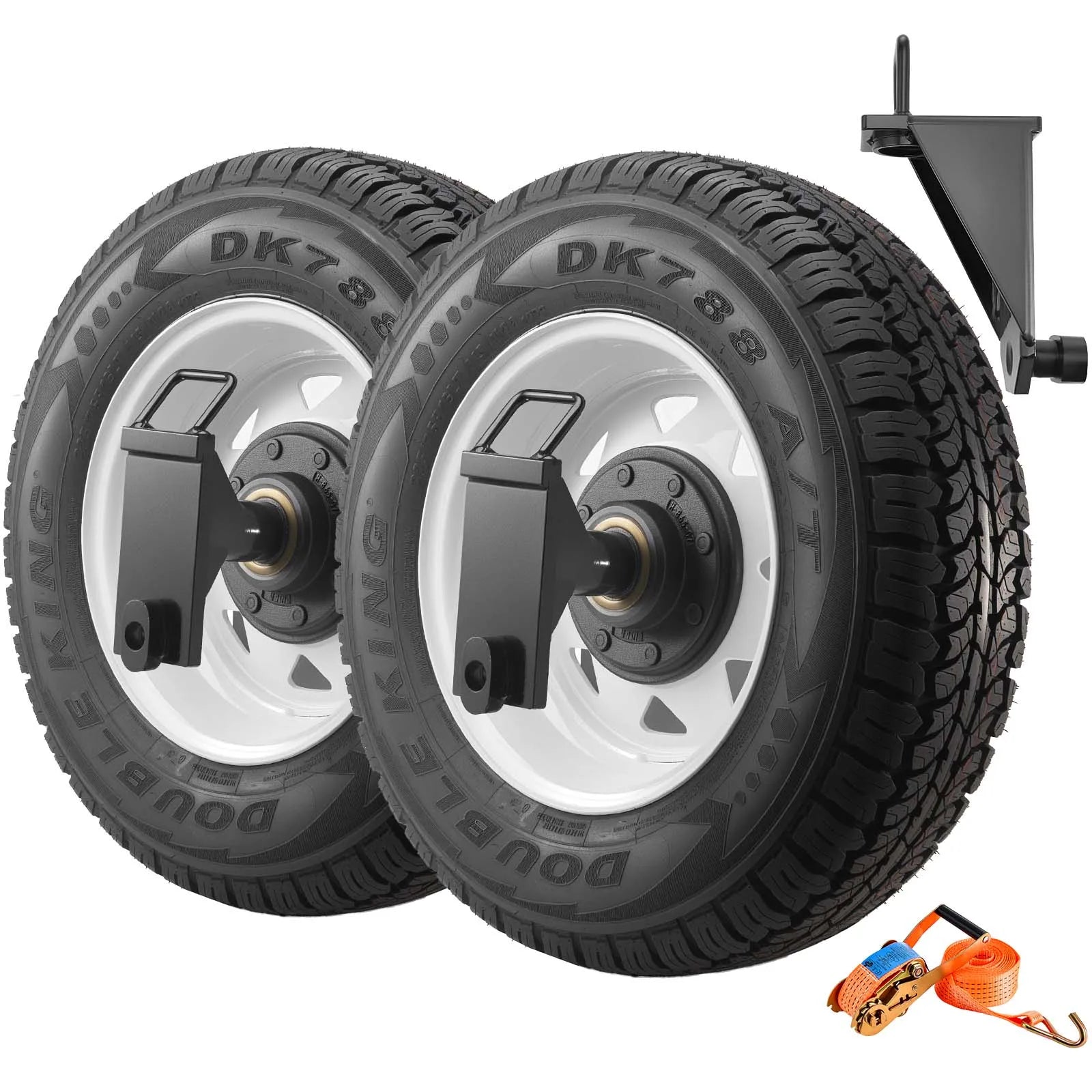 Shipping Container Wheels Kit 8800 lbs with 16in Tires & Jack