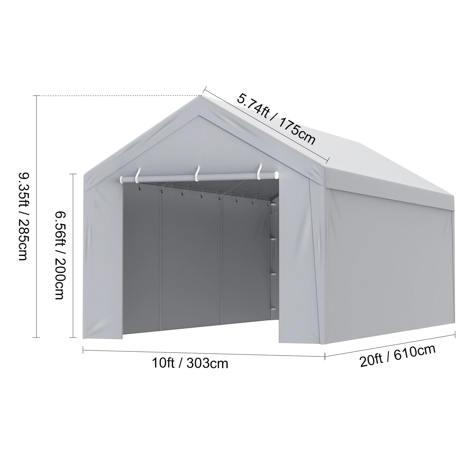Cubierta de reemplazo para garita de coche Succ e Buy Carport Carport Replacement Cover Garage Top Tent Shelter Tarp Heavy-Duty Waterproof & UV Protected (Estructura no incluida)