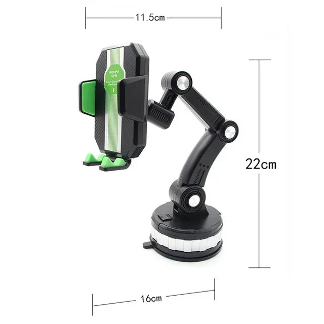Suction-Mount Car Phone Holder with Adjustable Arm