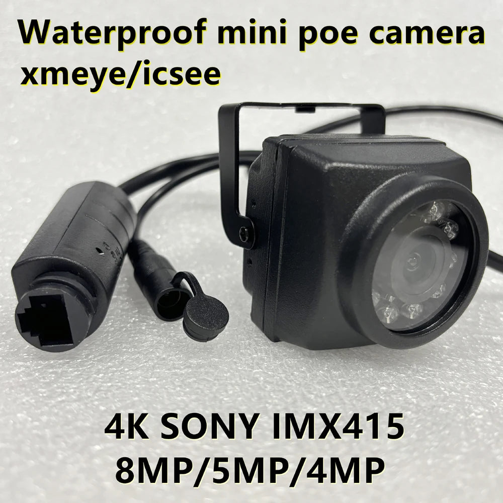 Mini Waterproof Outdoor IP Camera 3MP 4K POE Security Camera with Night Vision