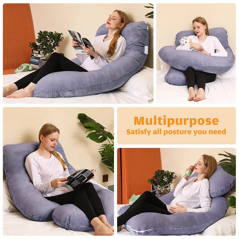 Pregnancy Pillows for Sleeping, G Shaped Full Body Maternity Pillow with Removable Cover - Support for Belly for Pregnant Women ，Home Relaxation Items