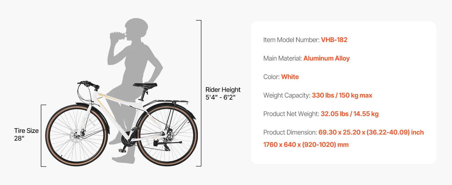 Lichtgewicht aluminium hybride fiets 700C lage instap stadsfiets