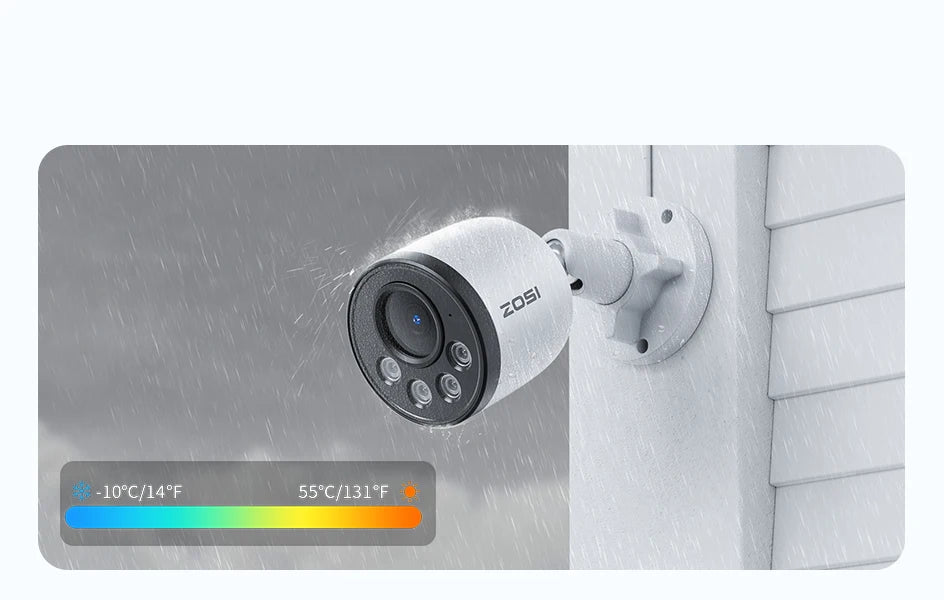 ZOSI 16CH 4K PoE CCTV System with 4TB HDD and 8MP Cameras