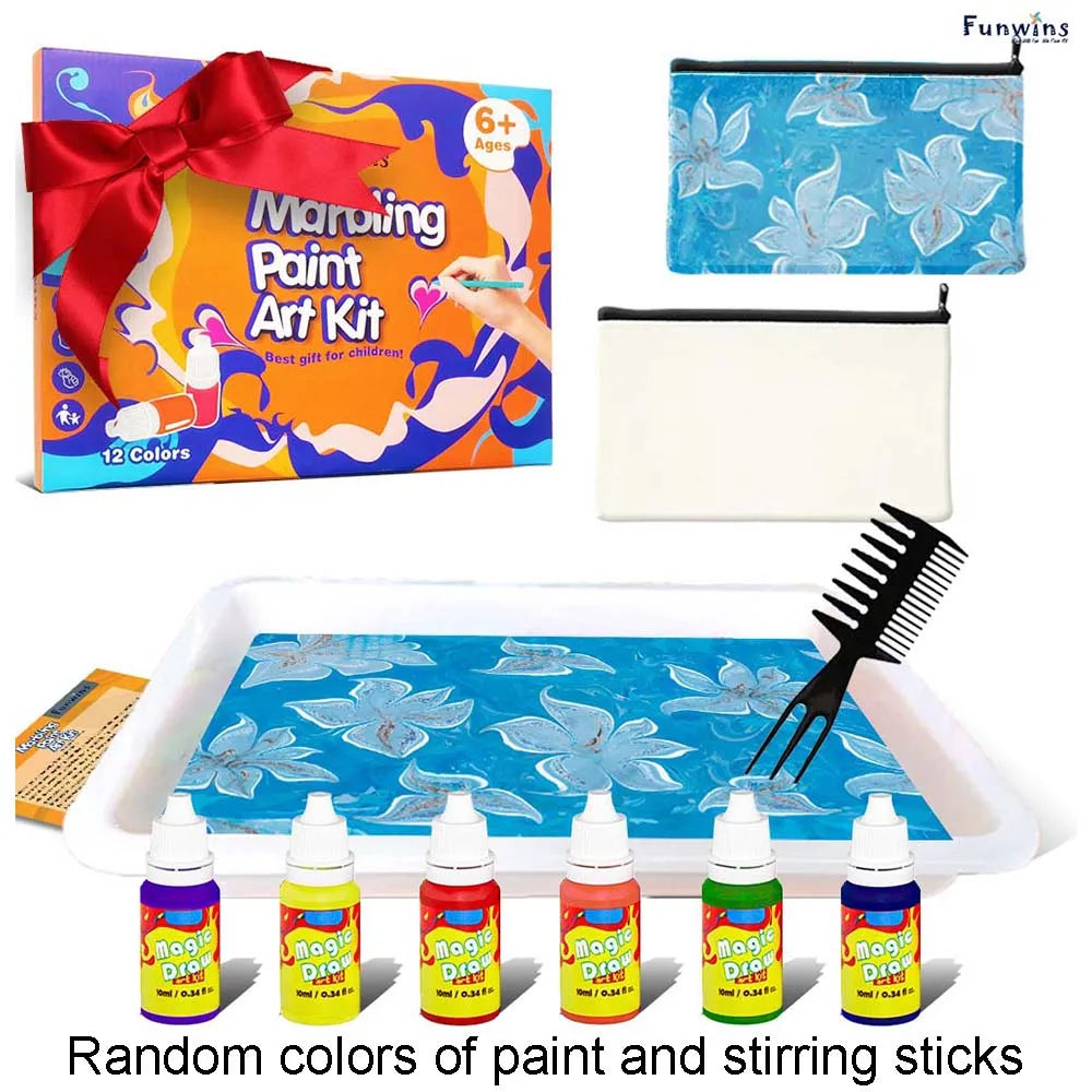 Water Marbling Paint Kit — Colour and Paper Options
