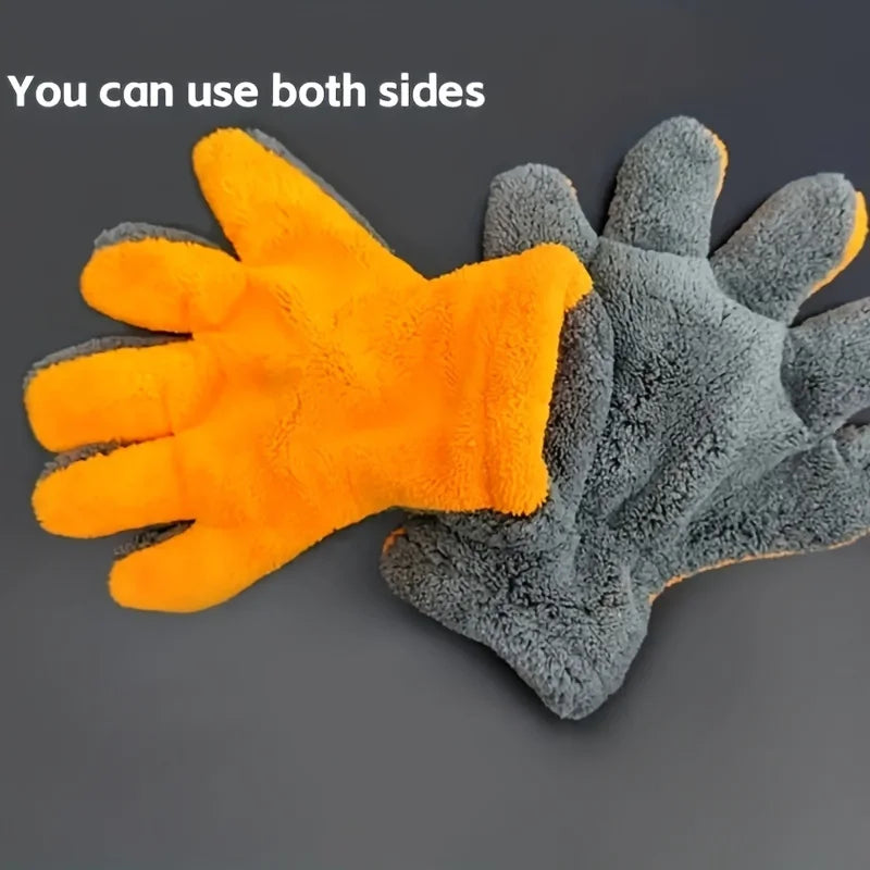 Coral Fleece Car Cleaning Glove