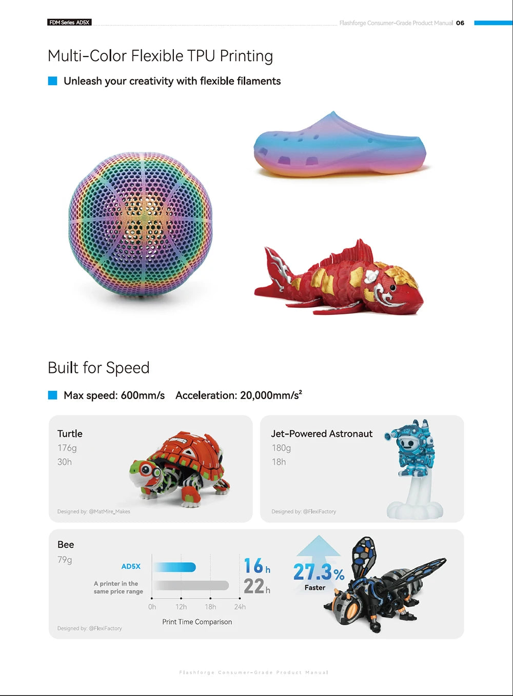 FLASHFORGE AD5X Akıllı Çok Renkli Sistemli 3D Yazıcı