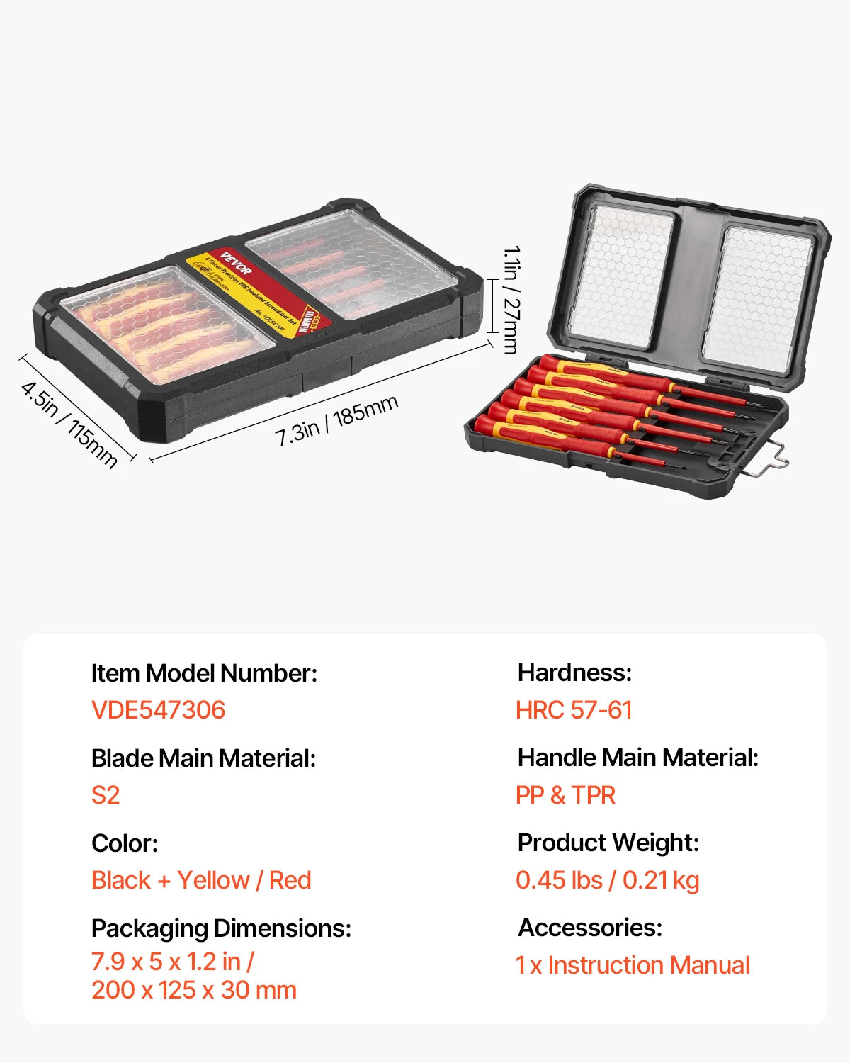 11-Piece 1000V Insulated Screwdriver Set with Voltage Tester
