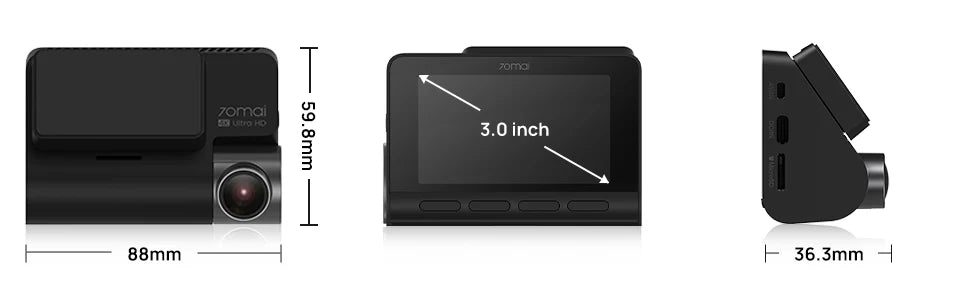 4K Dash Cam with GPS, ADAS, 24H Parking Surveillance and 4G LTE Support