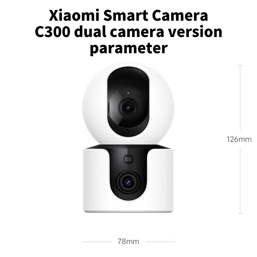 Xiaomi C300 inteligentná kamera s dvojitou šošovkou 360° AI WiFi 6 domáca bezpečnosť