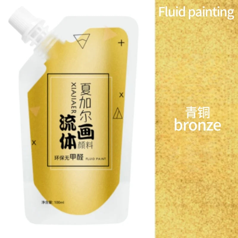 100ml Multi-farvet Flydende Akrylmaling Taske