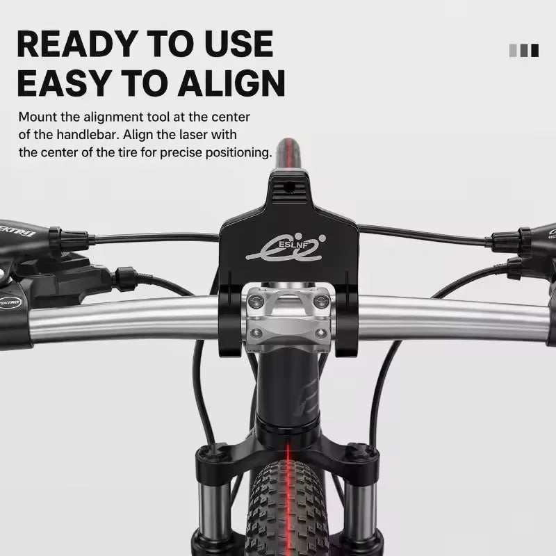 Instrument de aliniere cu laser pentru bicicletă