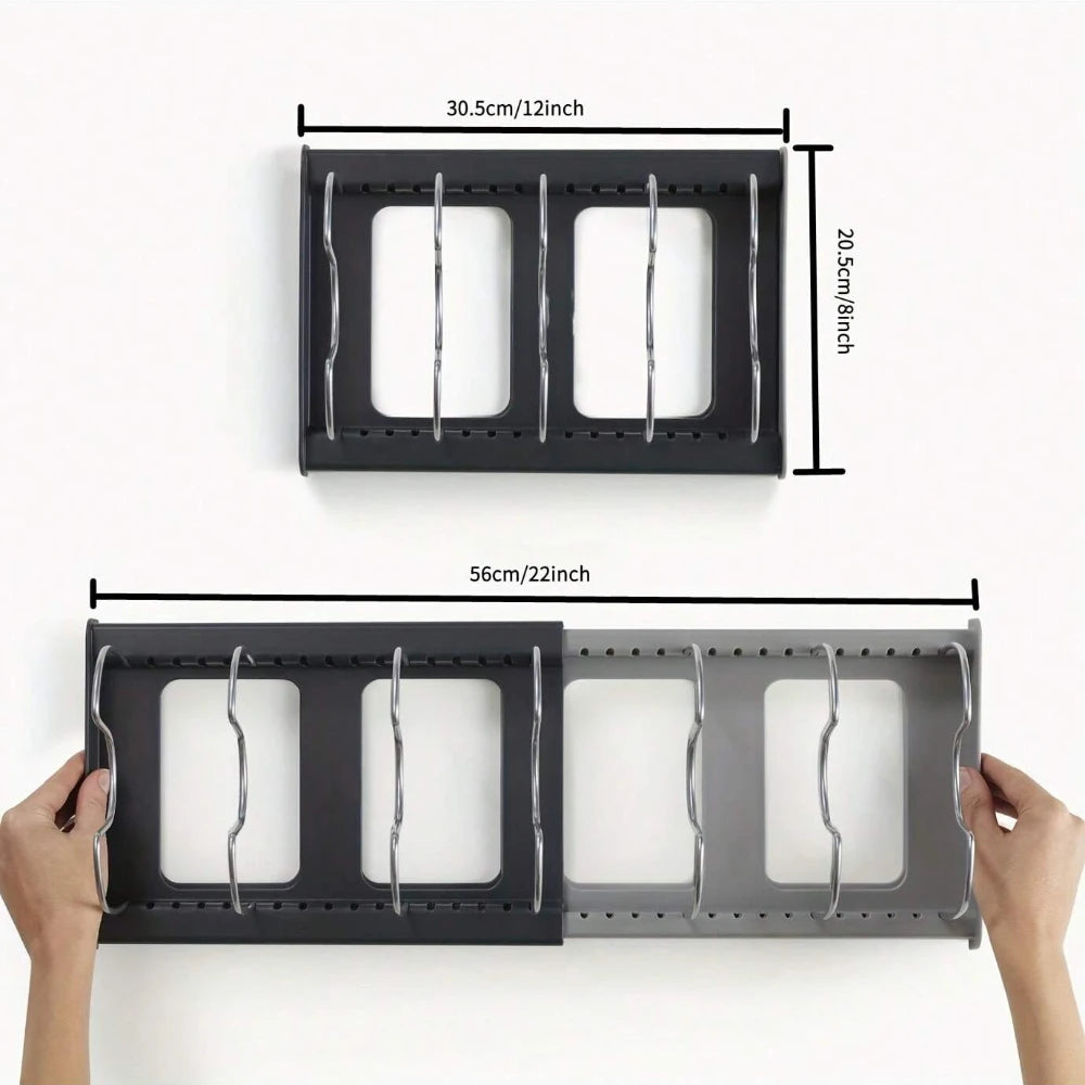 Expandable Pan Organizer Rack for Kitchen Cabinets