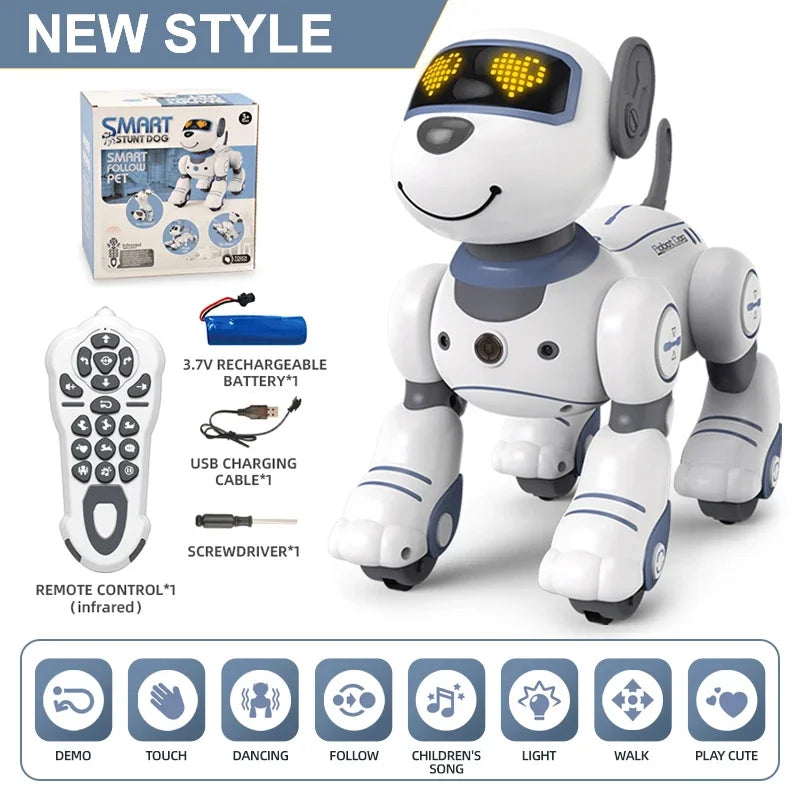 Programmable Robot Dog Toy with Remote Control and Stunt Moves