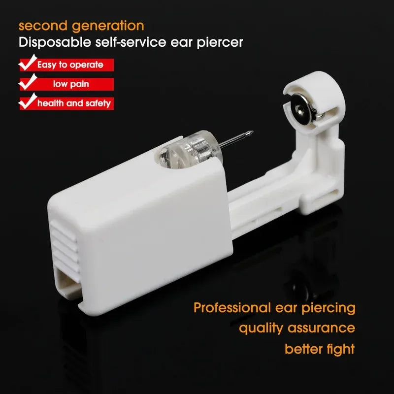1-4Pcs Disposable Safe Painless Ear Piercing Tool, Healthy Sterile Punctur Kit Earring Studs Nose Rings Piercing Gun Set 