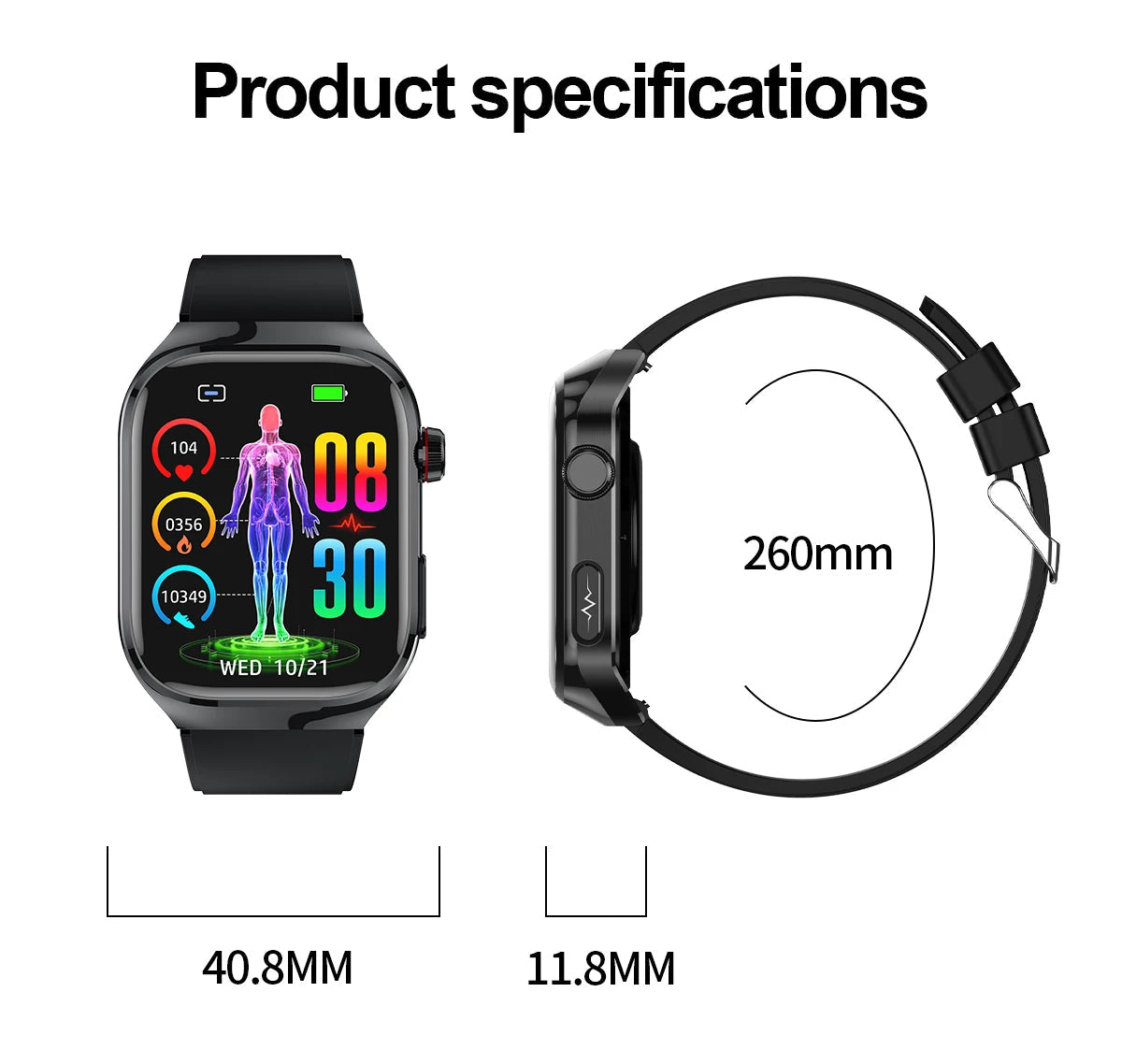 2025New Micro Physical Examination Smart Watch For Men Uric Acid Body Fat Five Organ Health Watches Bluetooth Call SmartBracelet 