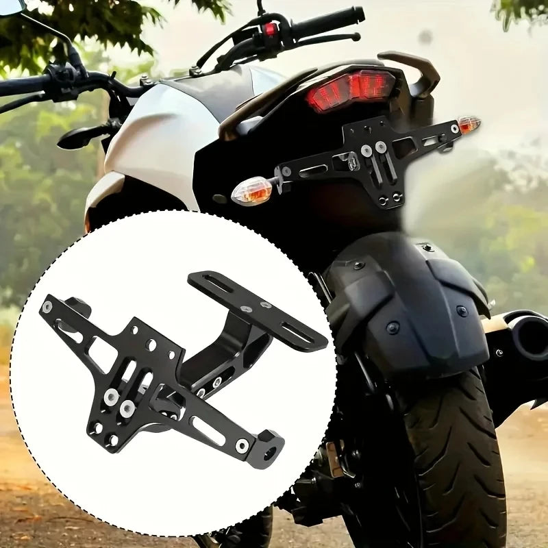 Universal Motorcycle Rear License Plate Mount Holder Aluminum Alloy Bracket Motorcycle Modification Parts Accessory 