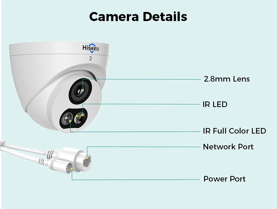 12MP POE IP Security Camera with Night Vision