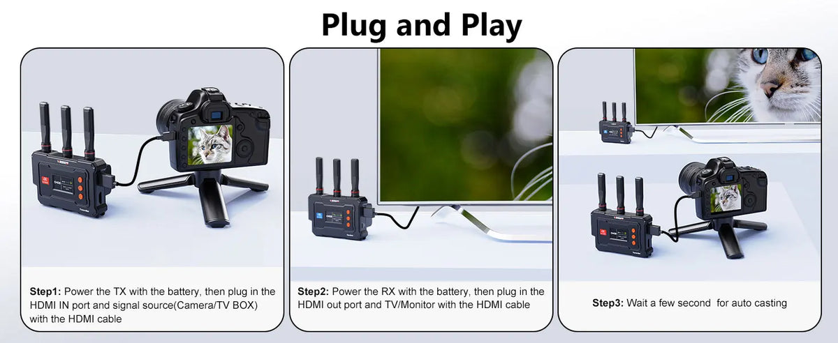 HDMI Ασύρματο Μετάδοση 4K Βίντεο Αποστάσεις 450M Ασύρματο Εκτεντής Κιτ Μεταδότες Δέκτης Βίντεο για Κάμερα Live Εκκλησία Οικία