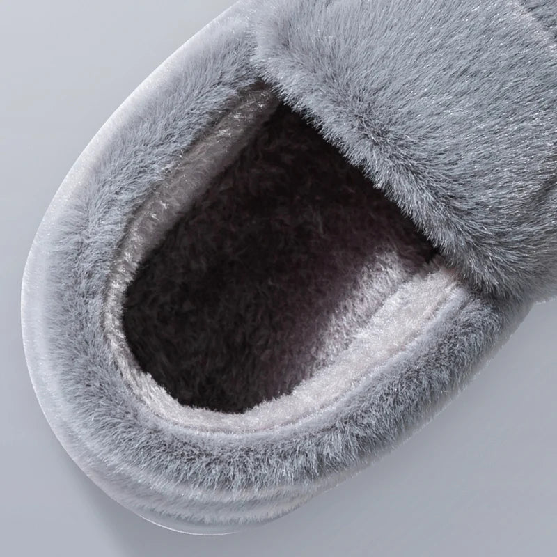 Men's Winter Plush Wrap-Heel Slippers
