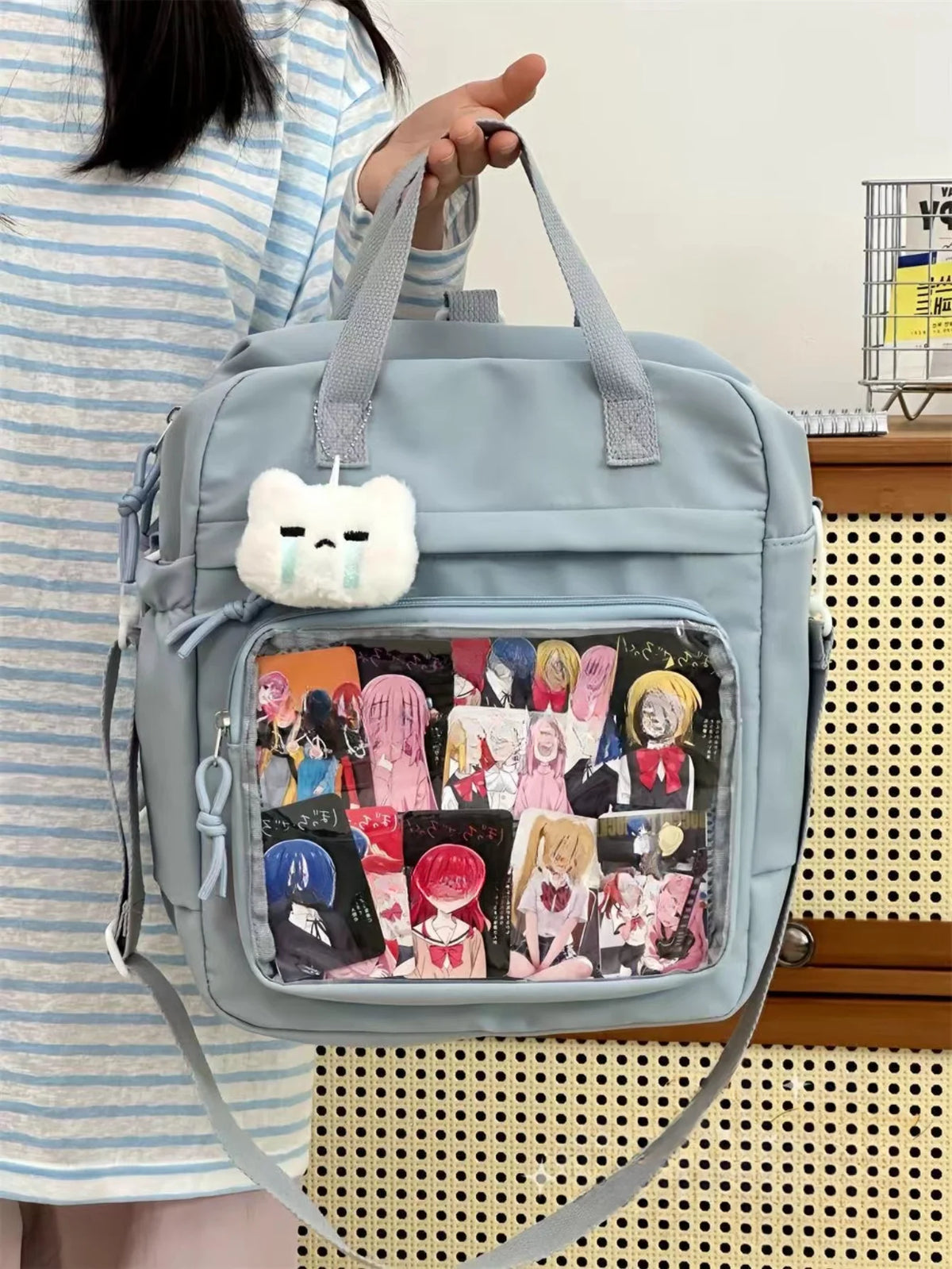 Japansk itaväska i tre modeller, skolryggsäck för kvinnor och tonårsflickor, transparent axelväska, nya Lolita-crossbodyväskor och tygväskor