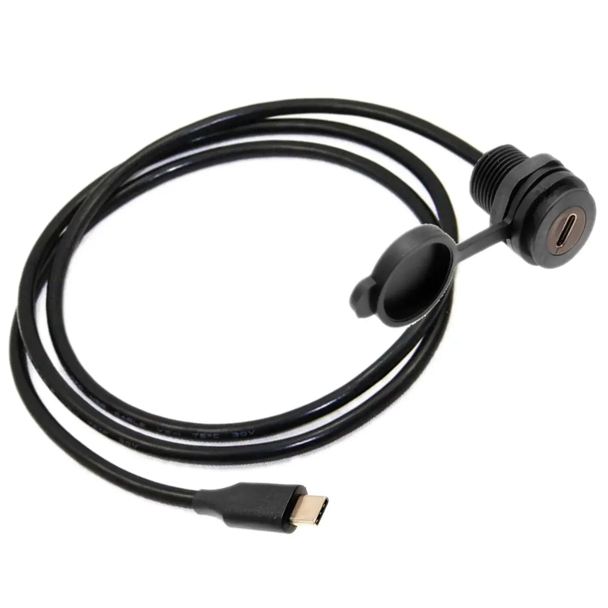 Waterdichte USB-C-verlengkabel, 10 Gbps, 30/50 cm