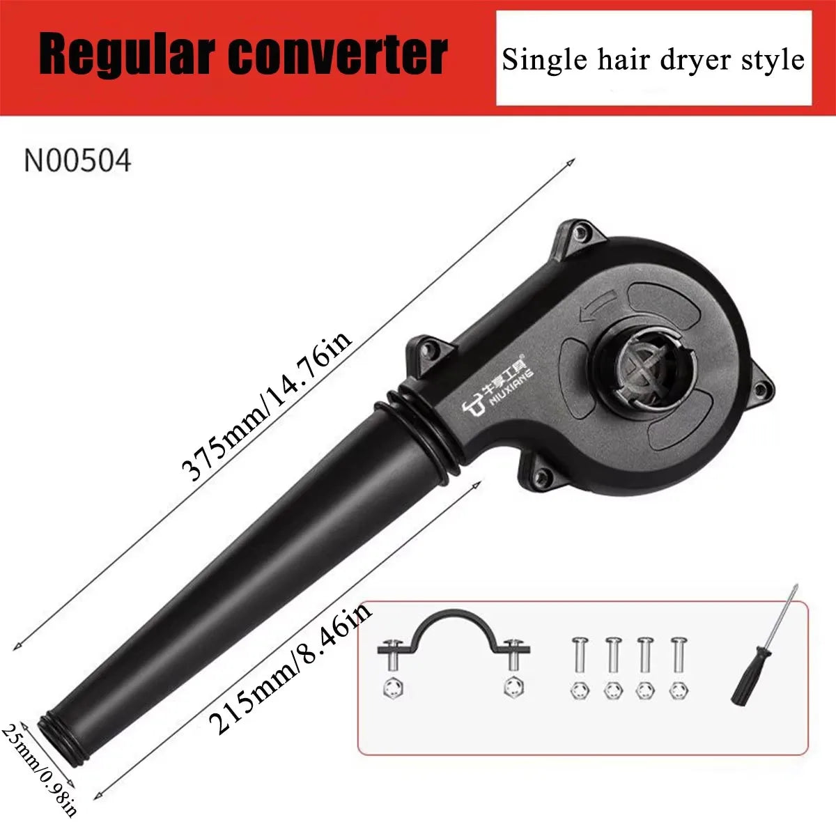 Mini Blower Attachment for Compatible Angle Grinders