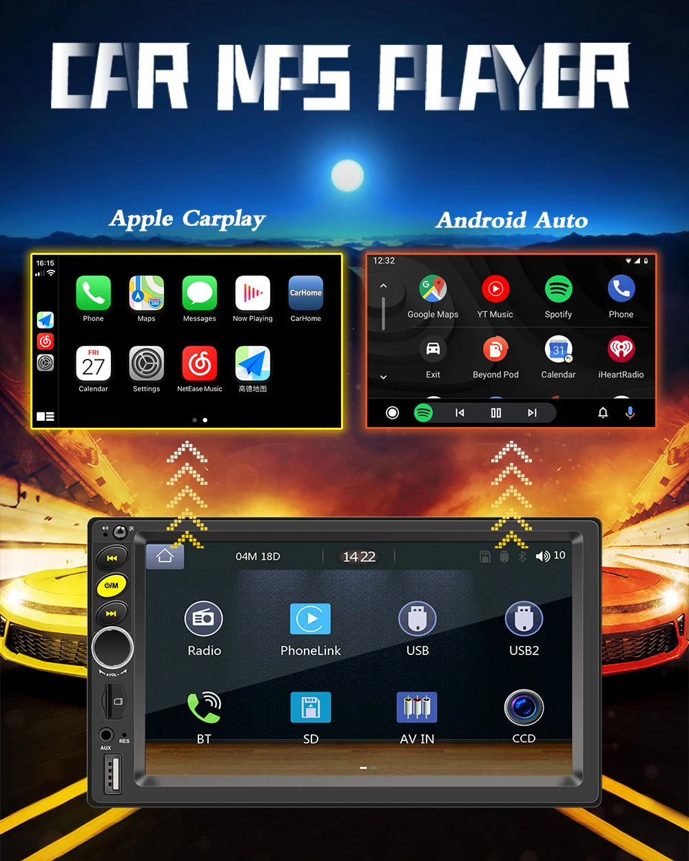 7/9/10 Inch Univerzális Android 13 Autórádió 64G Autorádió Android 2 Din Autórádió GPS BT Központi Multimédia Okos Autó Rendszerek