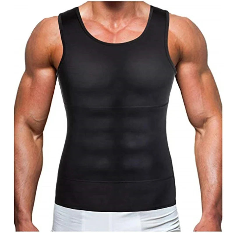 Mens Compression Sleeveless Jersey Fitness Clothes Training Shirts Gym Tank Tops Running Sports Skinny Vest Tight T-Shirt 