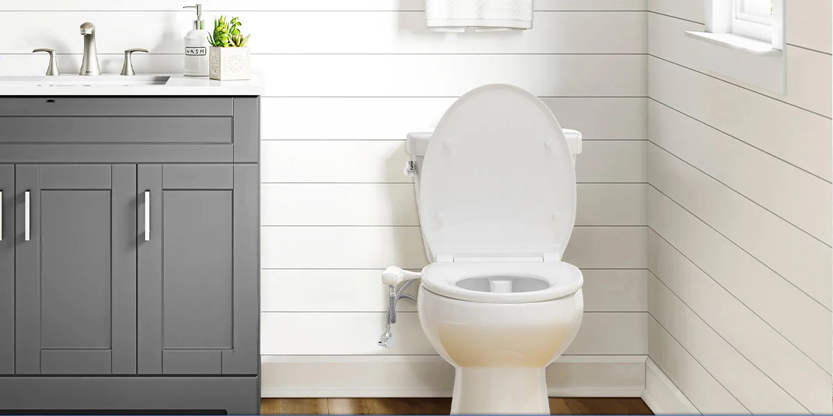 Ultra-Slim Bidet Attachment for Toilet with Dual Nozzles