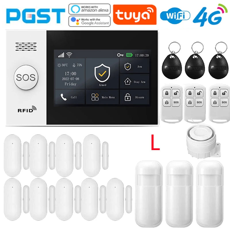 4G Tuya Smart Home Alarm System with Motion Sensor