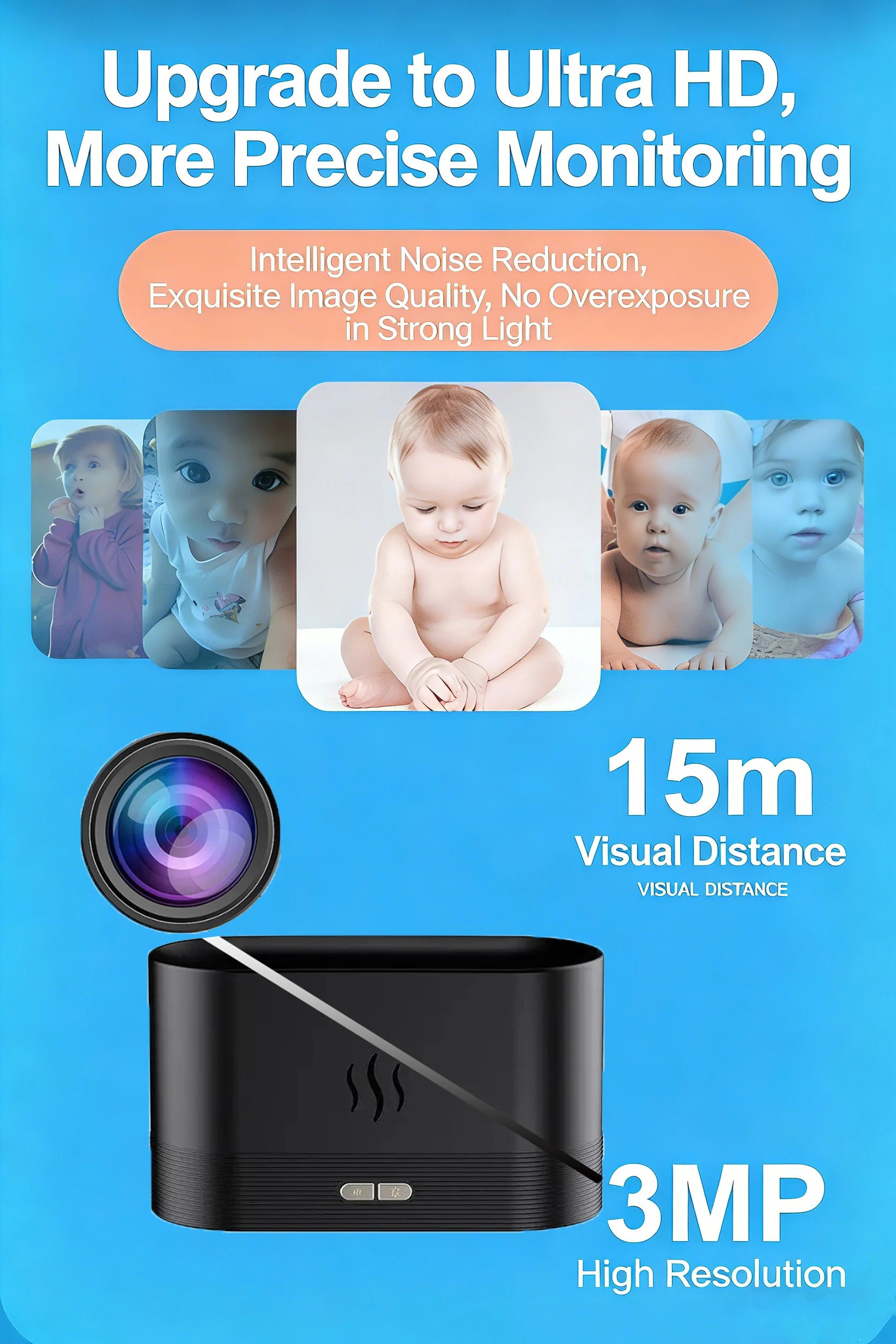 Mini-kamera Full HD 1080P WiFi-kamera Mistfuktare Sidoläge Hemövervakning IR-night-View DVR Monitor Video- och rörelsedetektion
