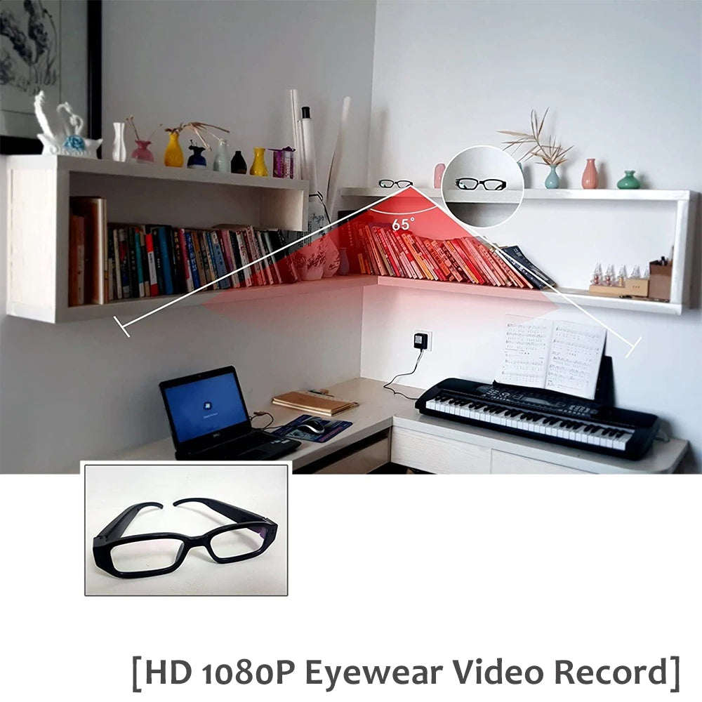 1080P HD Mini Camera Smart Glasses Driving Bike Portable VCR Camera Glasses Sports Camera Glasses Conference Process, Driving Spy-shop.com