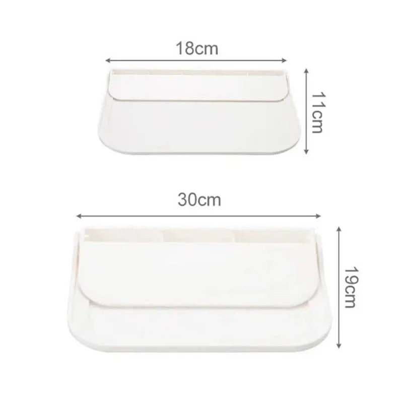1pc Foldable Wall-mounted Shelf, For Bathroom, Toilet, Kitchen, Bedside, No Drilling Phone Storage, Wifi Router Storage 