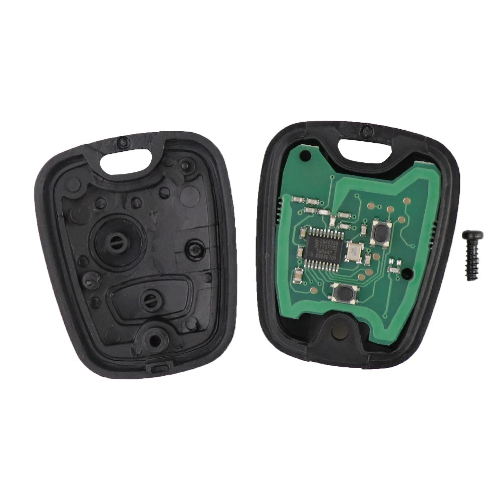 Per Toyota AYGO, Citroën C1 C2 C3, Peugeot 307 107 207 407 chiave auto remota HU83/VA2 lama, 2 pulsanti, senza logo, chip PCF7961