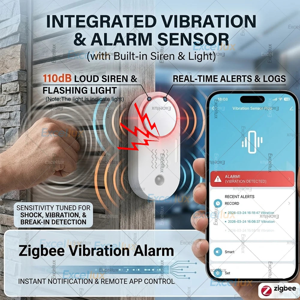 Zigbee Siren Alarm - Standard or Vibration Version