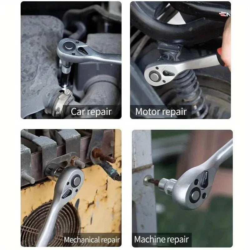 1/4-Inch Drive Socket Ratchet Handle, 24 Teeth