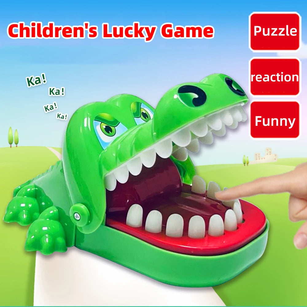 Crocodile Teeth Toys Children's Crocodile Bites Fingers Reaction Training Novelty Children's Lucky Game Trick Decompression Toy 