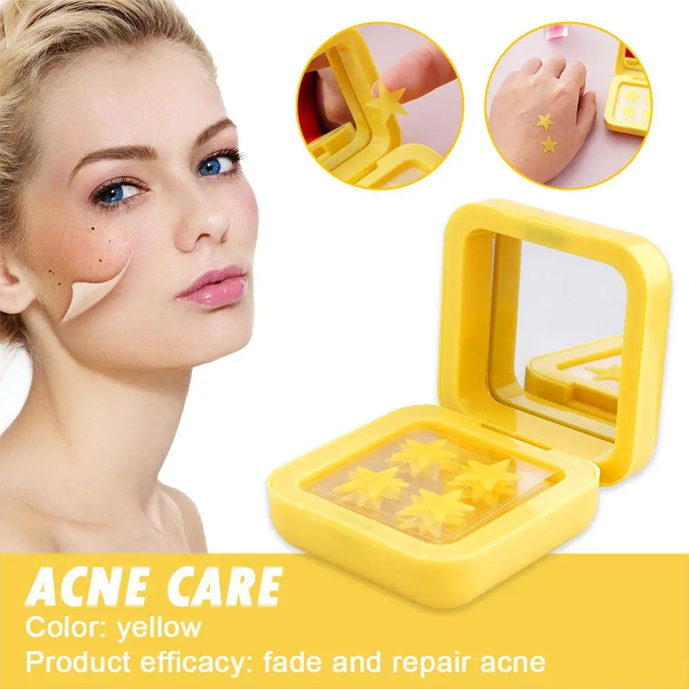 Hydrocolloid acne patch Star shape Cute Colorful Acne removal Concealer invisible acne mask with Makeup mirror makeup tool 